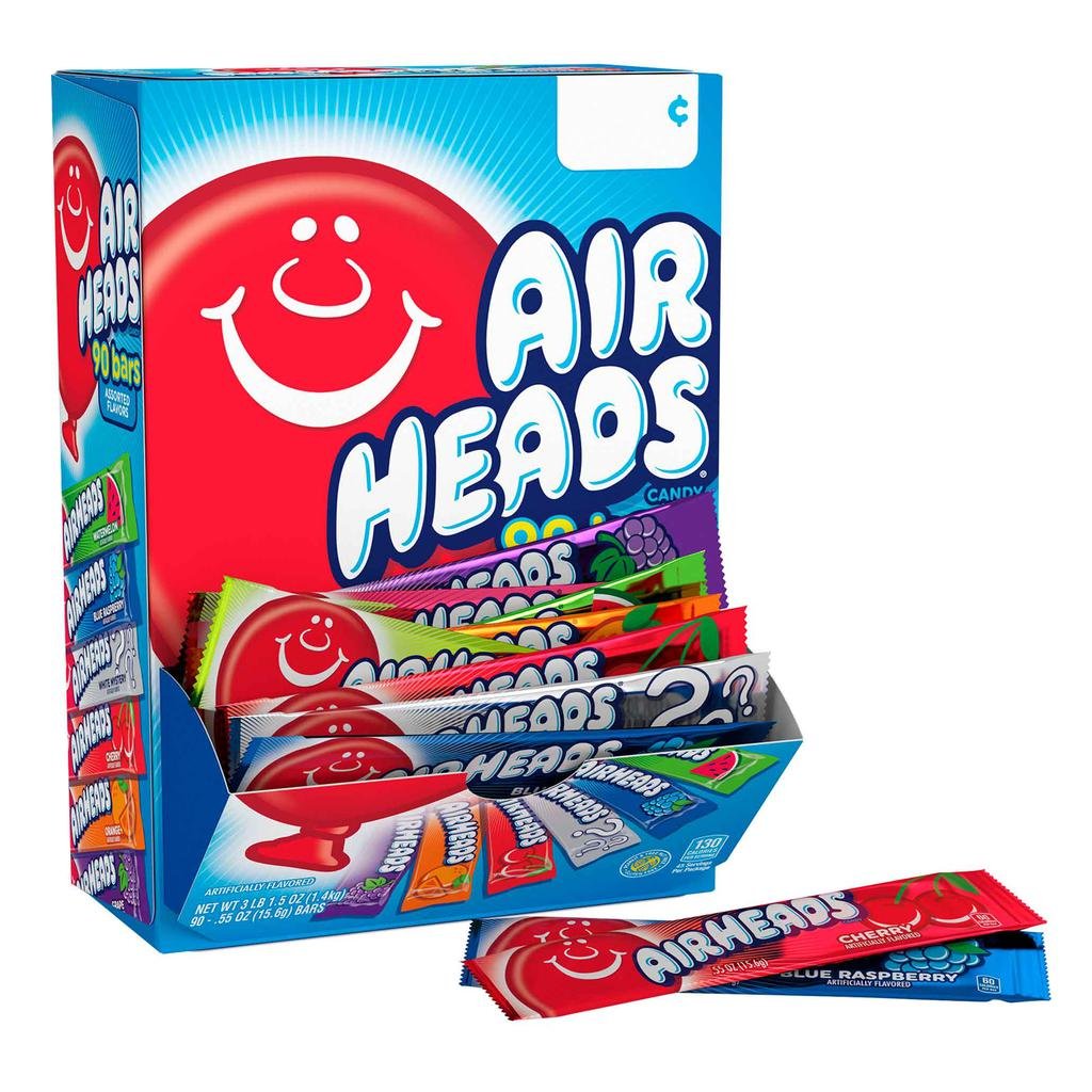Air Heads Caramelos Dulces de Sabores a Frutas Surtidas 90 Unidades / 15.6 g / 0.55 oz