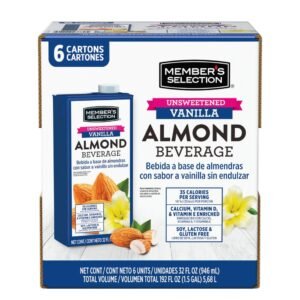Member's Selection Bebida de Almendra Sin Endulzante 6 Unidades / 946 mL / 32 oz