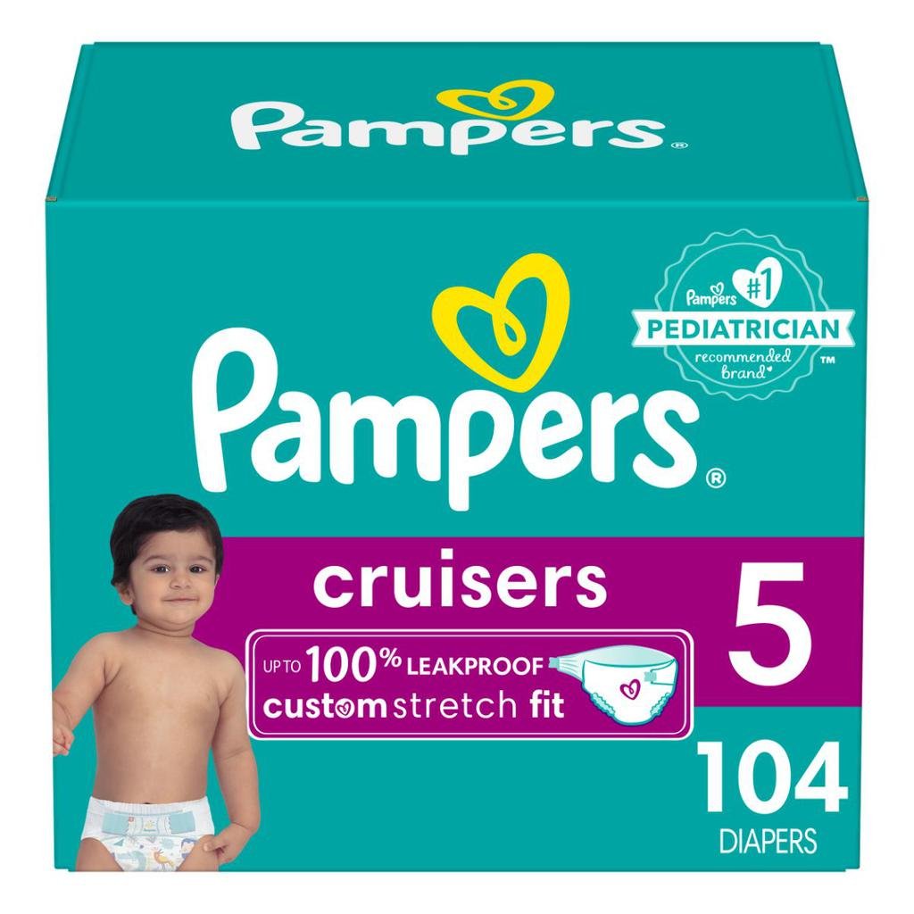 Pampers Pañales Cruisers Talla 5 / 104 Unidades