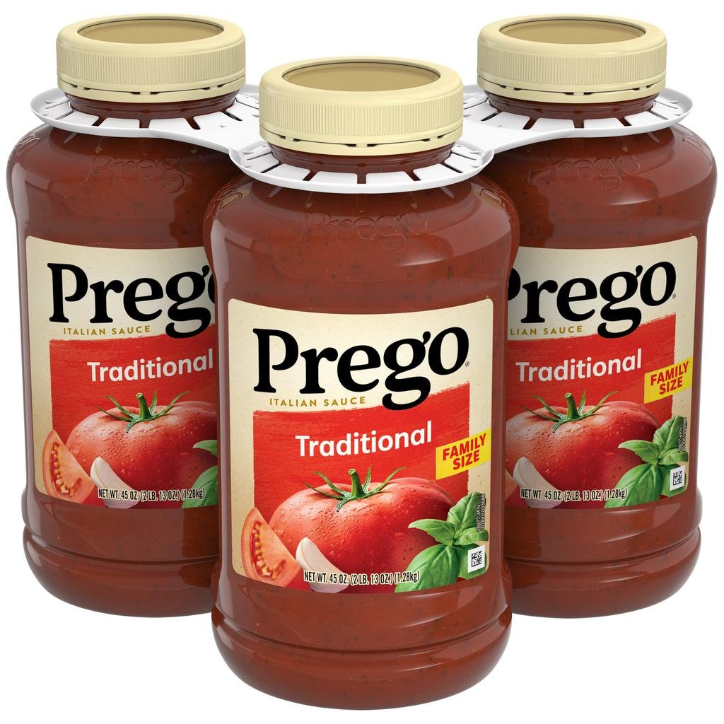 Prego Salsa de Tomate Tradicional para Pasta 3 Unidades / 1.28 kg / 45 oz