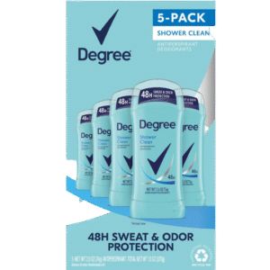 Degree Desodorante Shower Clean para Mujer 5 Unidades / 74 g / 2.6 oz