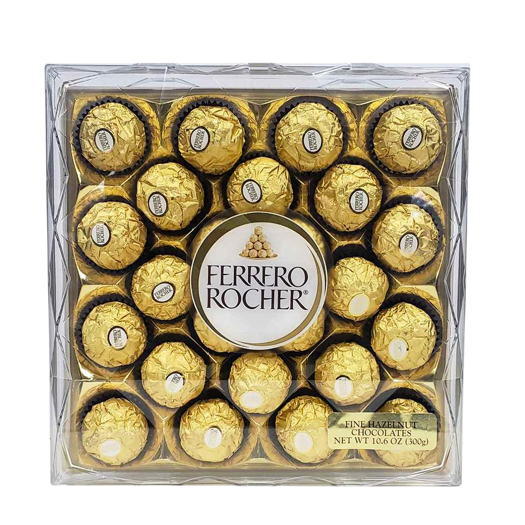 Ferrero Rocher Caja de Chocolates Rellenos con Avellanas y Crema de Chocolate 24 Unidades