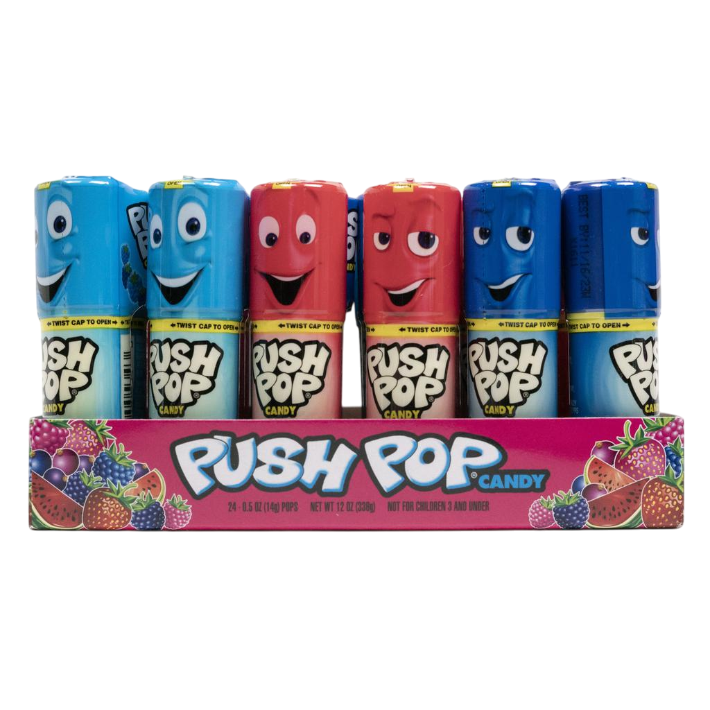 Push Pop Caramelos Sabor a Fruta 24 Unidades / 14 g / 0.5 oz
