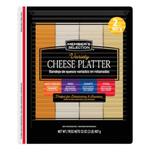 Member's Selection Bandeja de Quesos Variado - 4 Tipos de Quesos / 907 g / 2 lb