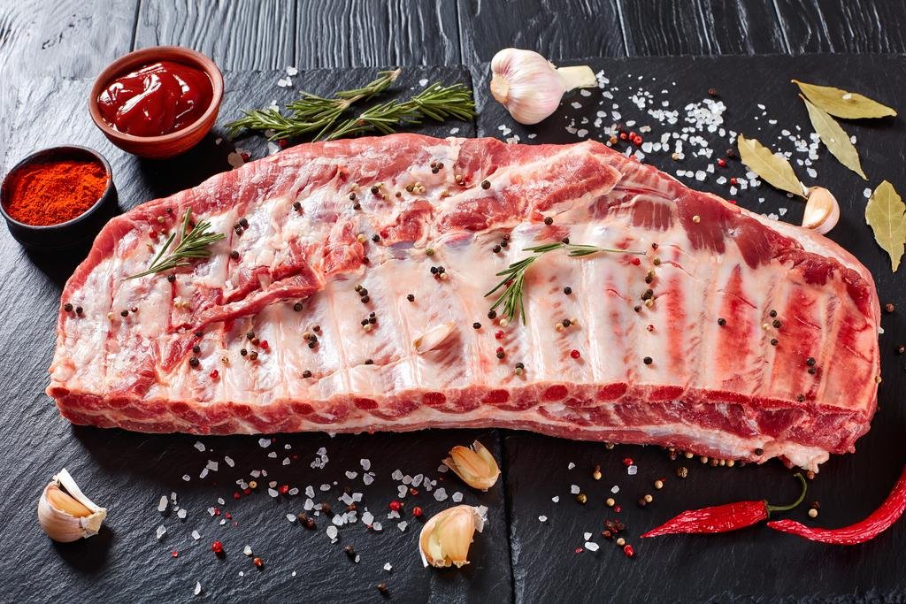 Costilla Spare Rib Entera Congelada Empacada al Vacío