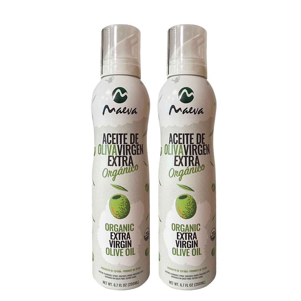 Maeva Aceite de Oliva Extra Virgen Orgánico BIO en Spray 2 Unidades / 200 mL / 6.7 oz