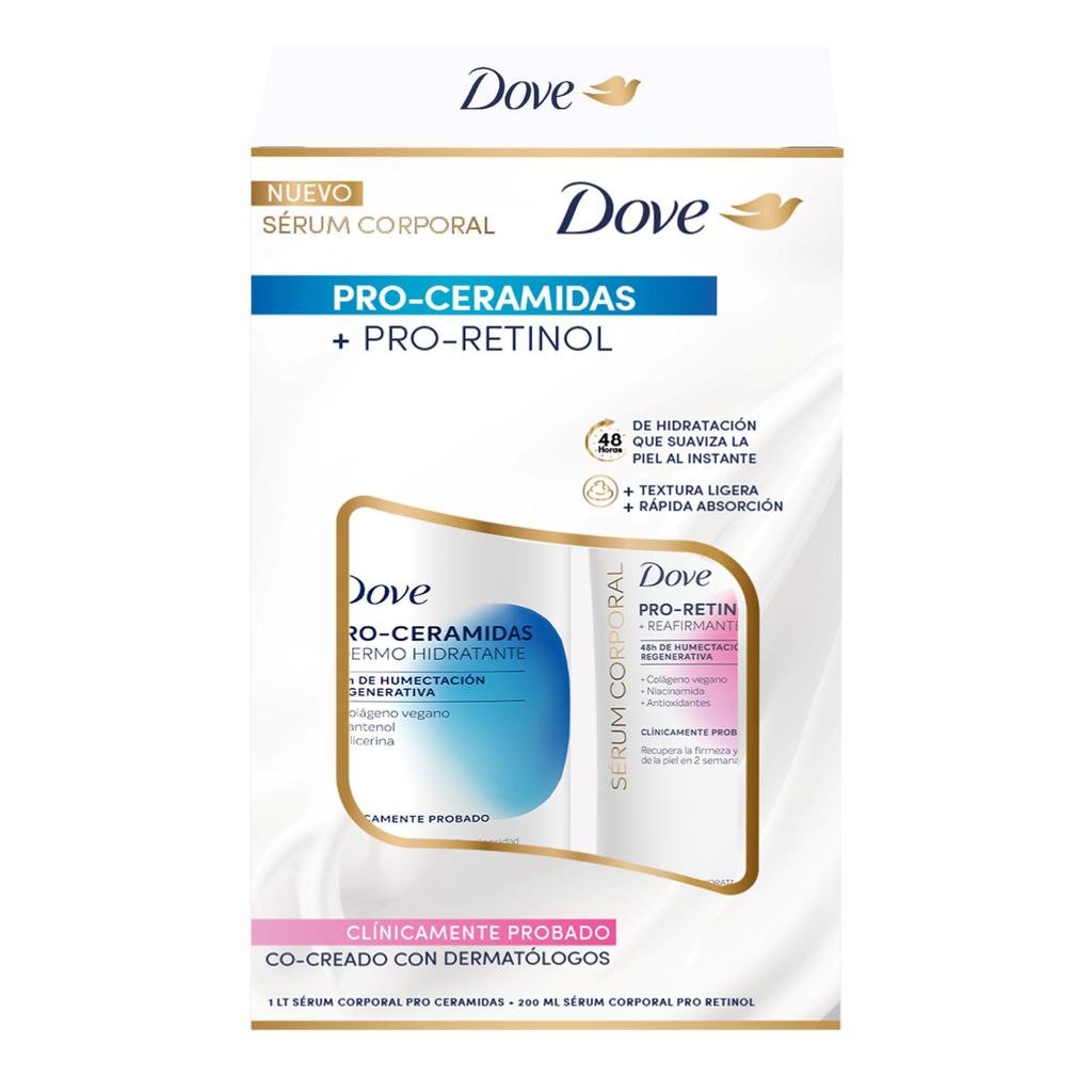 Dove Serum Corporal Pro Ceramidas 1 L + Pro Retinol 200 mL