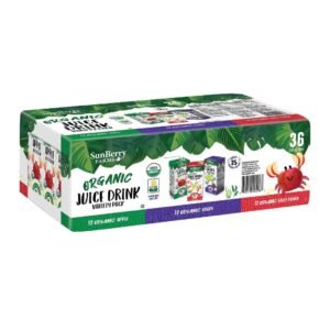 Sunberry Farms Jugo Orgánico de Variados Sabores a Frutas 36 Unidades / 200 mL / 6.75 oz