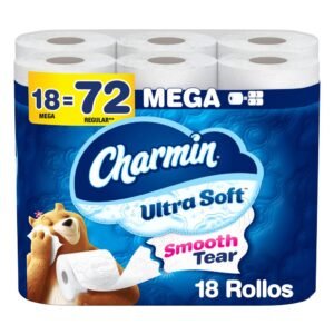 Charmin Papel Higiénico Ultra Suave Mega Rollo Doble Hoja 18 Unidades / 224 Hojas