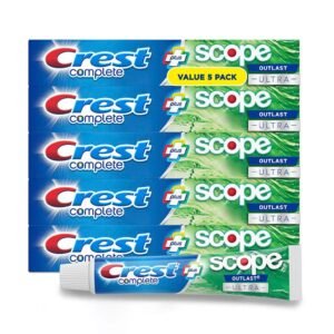 Crest Complete Crema Dental Blanqueadora Plus Scope Outlast 5 Unidades / 178 g / 6.3 oz